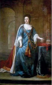 Portrait D'anne Stuart, Reine D'angleterre Et D'irlande En Manteau D'apparat by Sir Godfrey Kneller