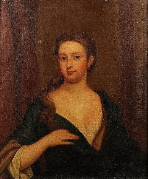 Portrait Of Dorothy, Viscountess
 Townshend, Nee Walpole, Half-length, In A Plum Dress With A Blue Wrap - view 1