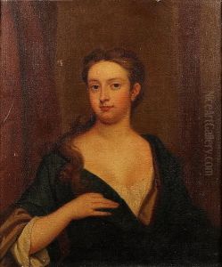 Portrait Of Dorothy, Viscountess
 Townshend, Nee Walpole, Half-length, In A Plum Dress With A Blue Wrap
