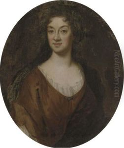 Portrait Of A Lady, Bust-length, In A Brown Dress by Sir Godfrey Kneller