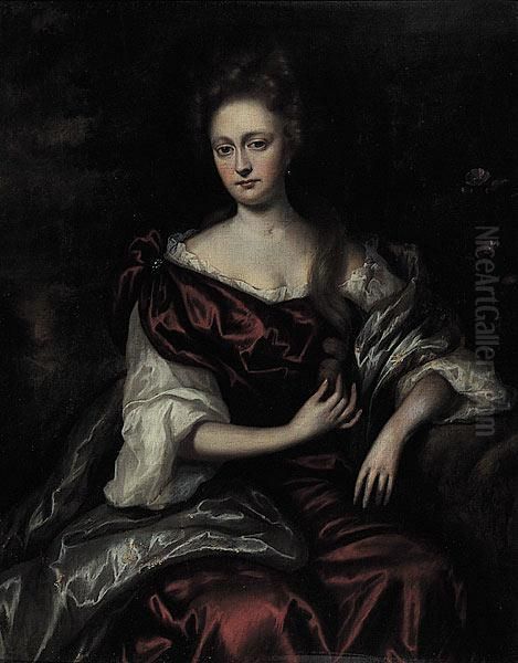A Portrait Of A Lady In A Red Dress - view 1
