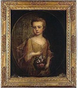 -, Portrait Of A Young Girl With Fruit -, Portrait Of A Young Girl With Fruit