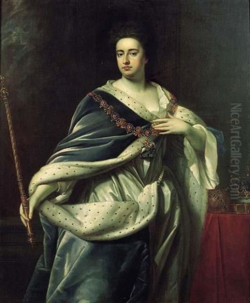 Ritratto Della Regina Anna Di Inghilterra A Due Terzi Di Figura - view 1