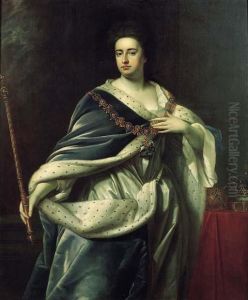 Ritratto Della Regina Anna Di Inghilterra A Due Terzi Di Figura