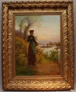 Along The River Bank by Daniel Ridgway Knight
