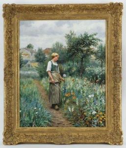 In The Garden by Daniel Ridgway Knight