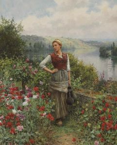 On The Terrace At Rolleboise by Daniel Ridgway Knight