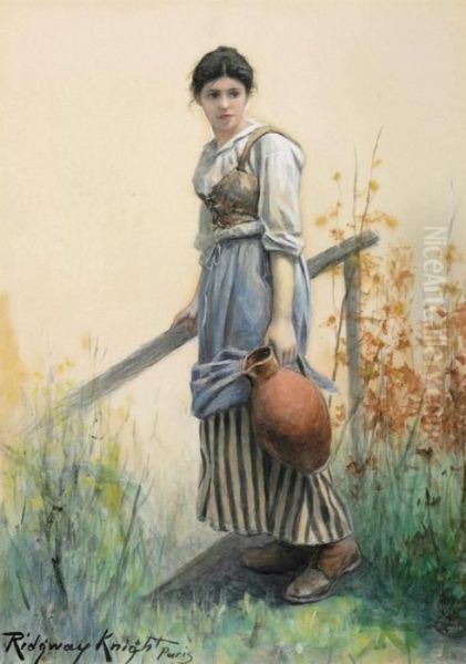 The Water Carrier by Daniel Ridgway Knight