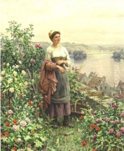 Woman In A Field by Daniel Ridgway Knight