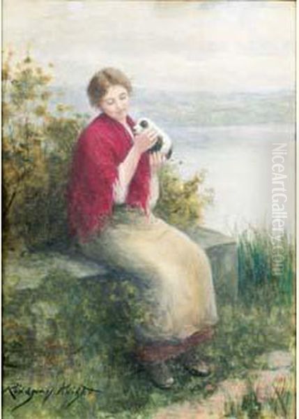 Jeune Femme Et Son Chiot - view 1