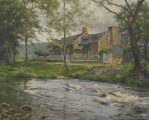 Home By A Stream by Louis Aston Knight