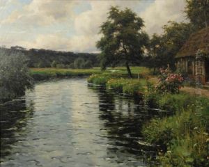 Cottage By A River by Louis Aston Knight