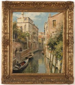Venetian Coastal Scene by Louis Aston Knight