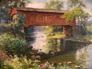 Covered Bridge, Bennington Vt by Louis Aston Knight