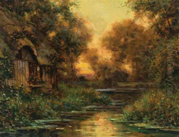 Cottage Along A Stream - view 1