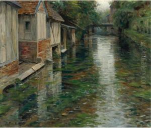 The Wash House On The Canal by Louis Aston Knight