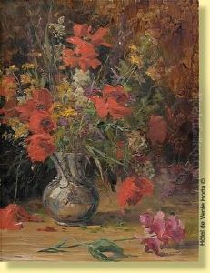Vase Garni De Fleurs Des Champs by Louis Aston Knight