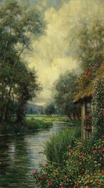 Rose Garden By A Stream - view 1