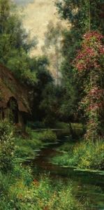 Cottage By A Stream by Louis Aston Knight