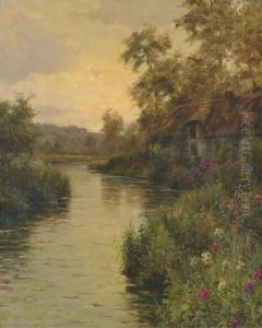 River At Sunset, Normandy by Louis Aston Knight