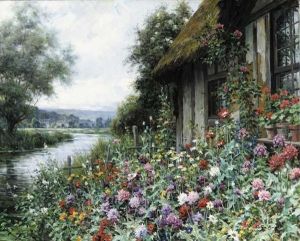 A Cottage In Spring, Normandy by Louis Aston Knight