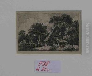 Der Bauer Im Garten Vor Seinem Haus by Ferdinand Kobell