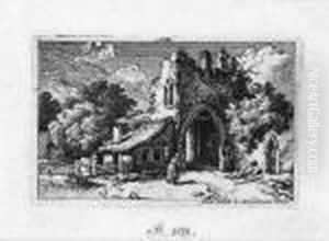 Landschaftsfolgen Und Verschiedene Figuren by Ferdinand Kobell