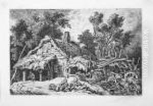 Verschiedene Landschaften Mit Gebauden Und Figuren by Ferdinand Kobell