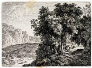 Landschaft Mit Einemflusse Nach Der Ferne Hin by Ferdinand Kobell