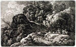 Der Felsbrocken Uber Demabgrund by Ferdinand Kobell