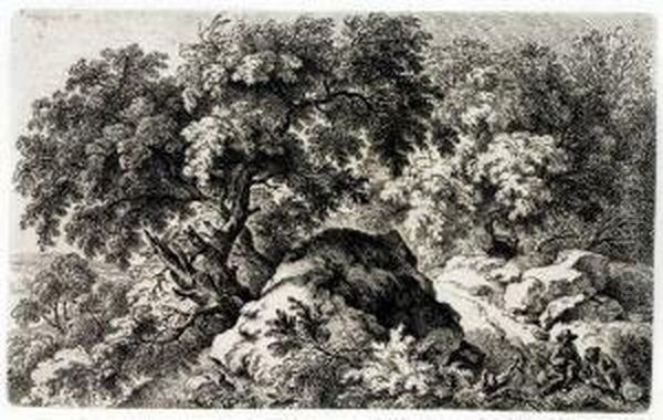 Die Rast Zweier Wanderer - view 1
