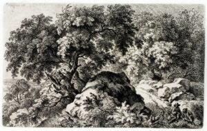 Die Rast Zweier Wanderer by Ferdinand Kobell