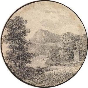 An Arcadian Landscape With A Shepherd by Ferdinand Kobell