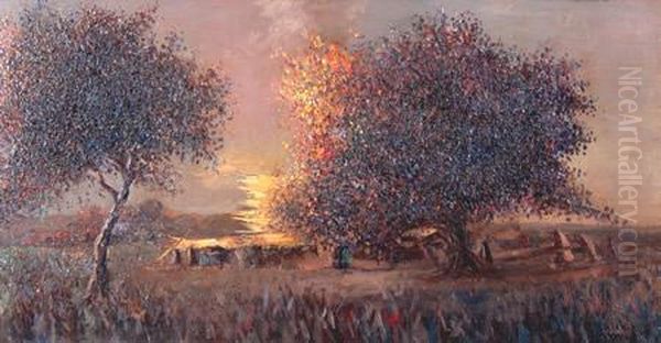"paisaje Con Rancho". - view 1