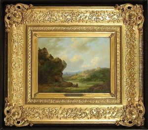 Landschap Met Personages by Barend Cornelis Koekkoek