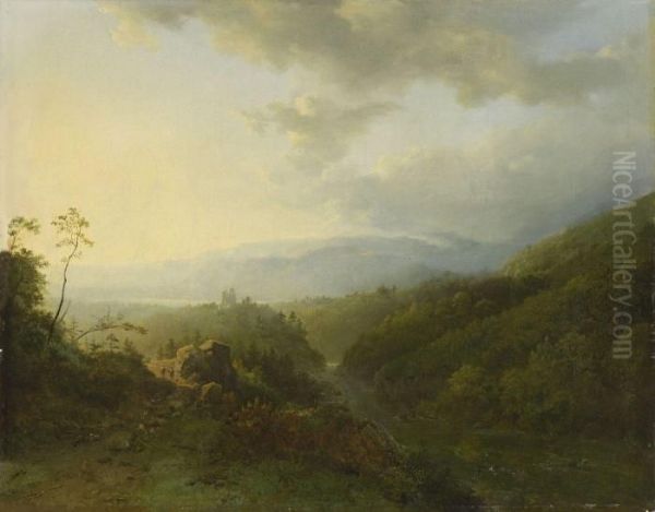 Gebirgige Flusslandschaft - view 1