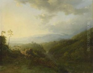 Gebirgige Flusslandschaft by Barend Cornelis Koekkoek