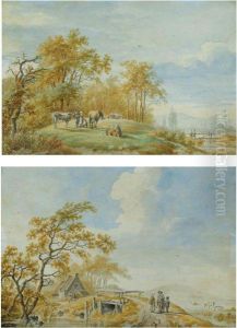 I. A Summer Landscape With Cattle by Barend Cornelis Koekkoek