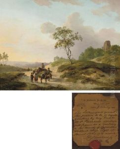 Landscape With Figures On A Roadway In The County Of Gelderland Landscape With Figures On A Roadway In The County Of Gelderland