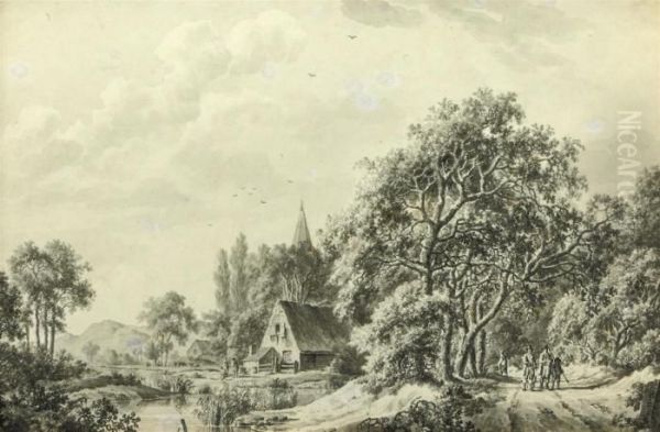 Hunting In A Wooded Landscape - view 1