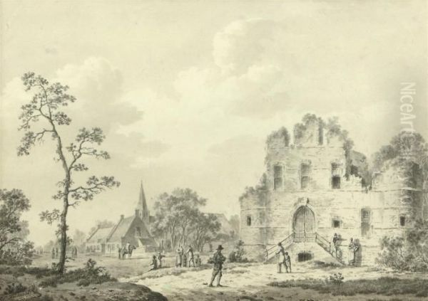 A Ruin Near A Village - view 1