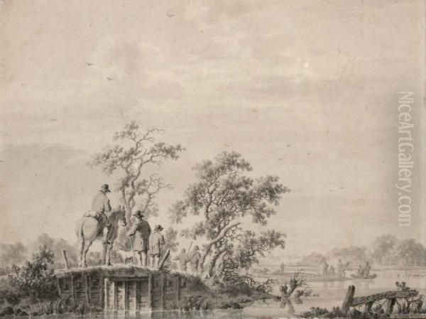 Vele Ruiterfiguren Aan De Waterkant - view 1