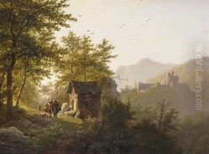 Paysage Montagneux Avec Chapelle by Barend Cornelis Koekkoek