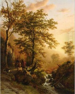 Traveller And A Herdsman In A Mountainous Landscape Traveller And A Herdsman In A Mountainous Landscape