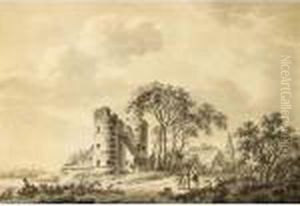 Figures On A Country Road Near A Village, Zeeland