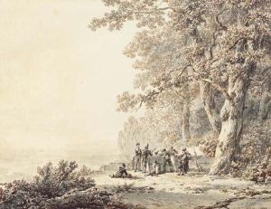 Soldiers Resting By A Forest Soldiers Resting By A Forest
