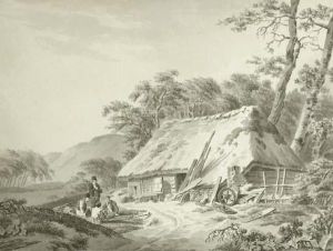 Harvesters Resting Near A Shed by Barend Cornelis Koekkoek