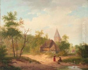 Gezigt Bij Het Dorp Beek In Gelderland Gezigt Bij Het Dorp Beek In Gelderland