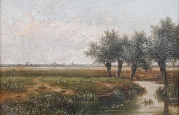 Meadows In Holland by Hendrik Pieter Koekkoek