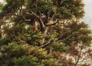 Waldlandschaft Mit Figurenstaffage